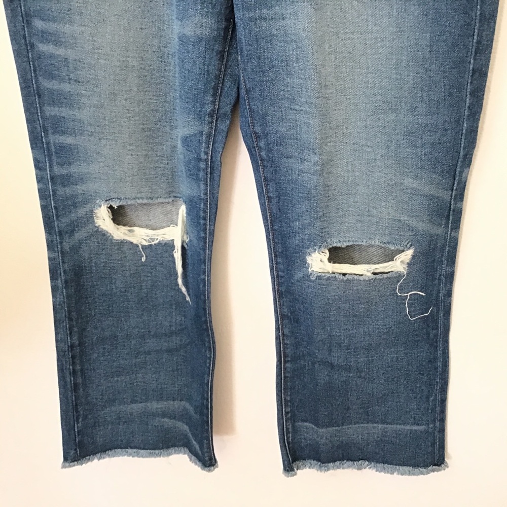 Madewell 30 Retro Crop Ripped Knees High Rise Jean - Picture 4 of 8